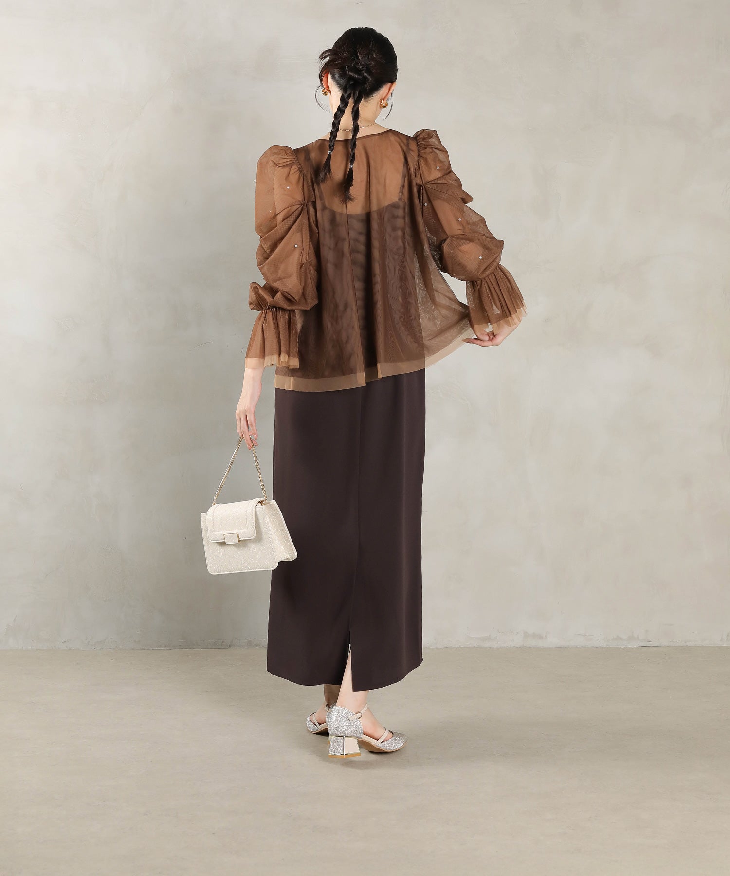 マルチウェイパールチュールボレロ キャミワンピース 2点セット