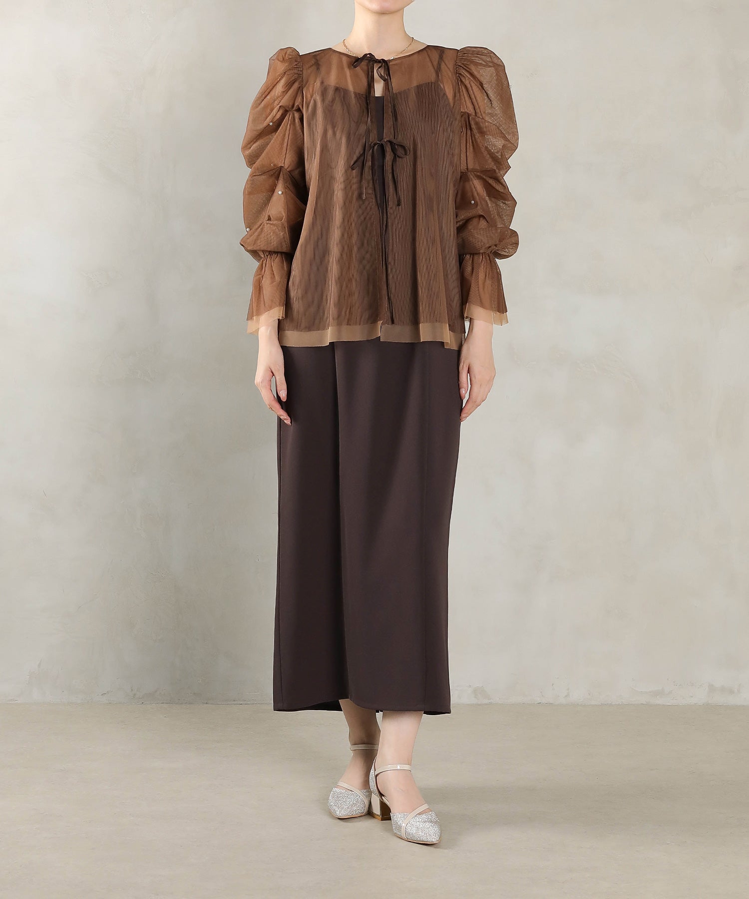 マルチウェイパールチュールボレロ キャミワンピース 2点セット