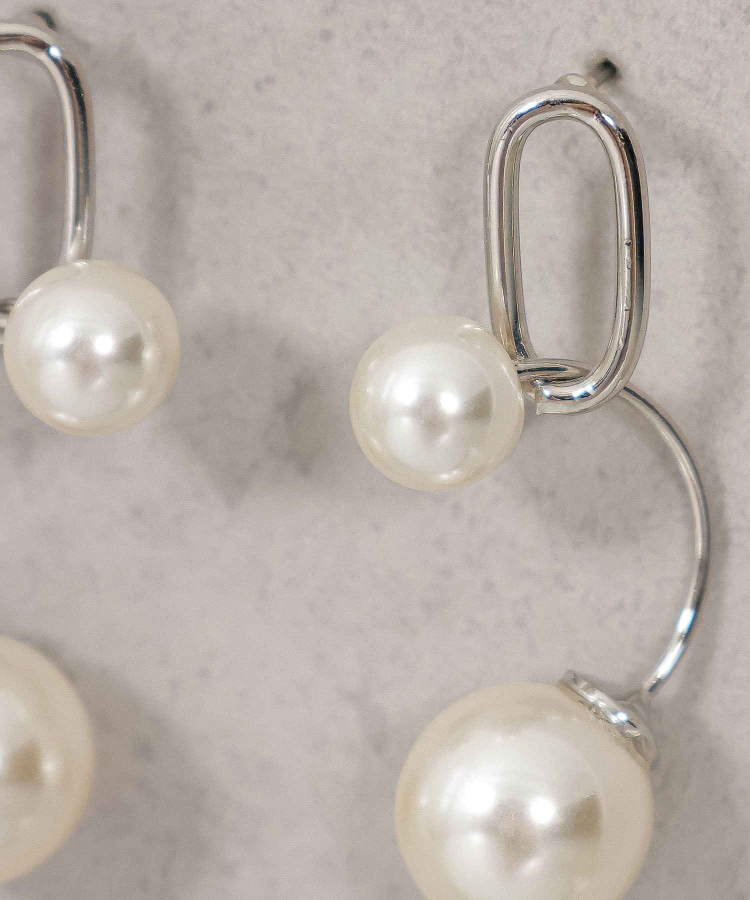 パールドロップ 2連ピアス