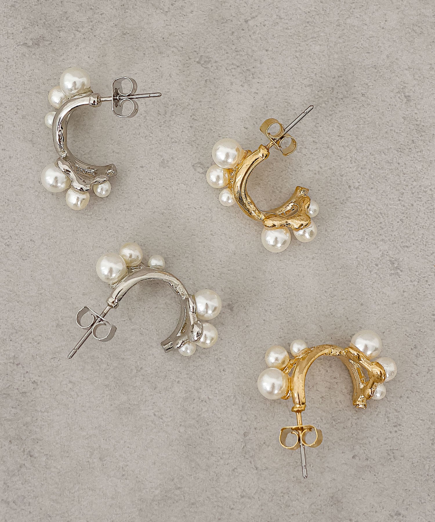 パール メタル フープ ミニピアス