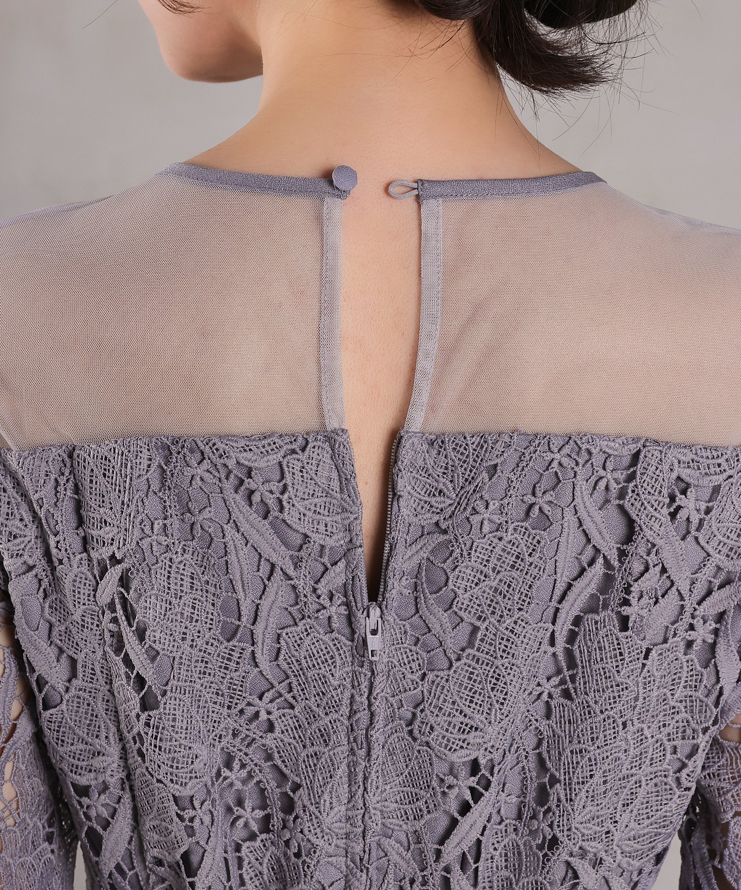 ケミカルレース Aラインワンピースドレス