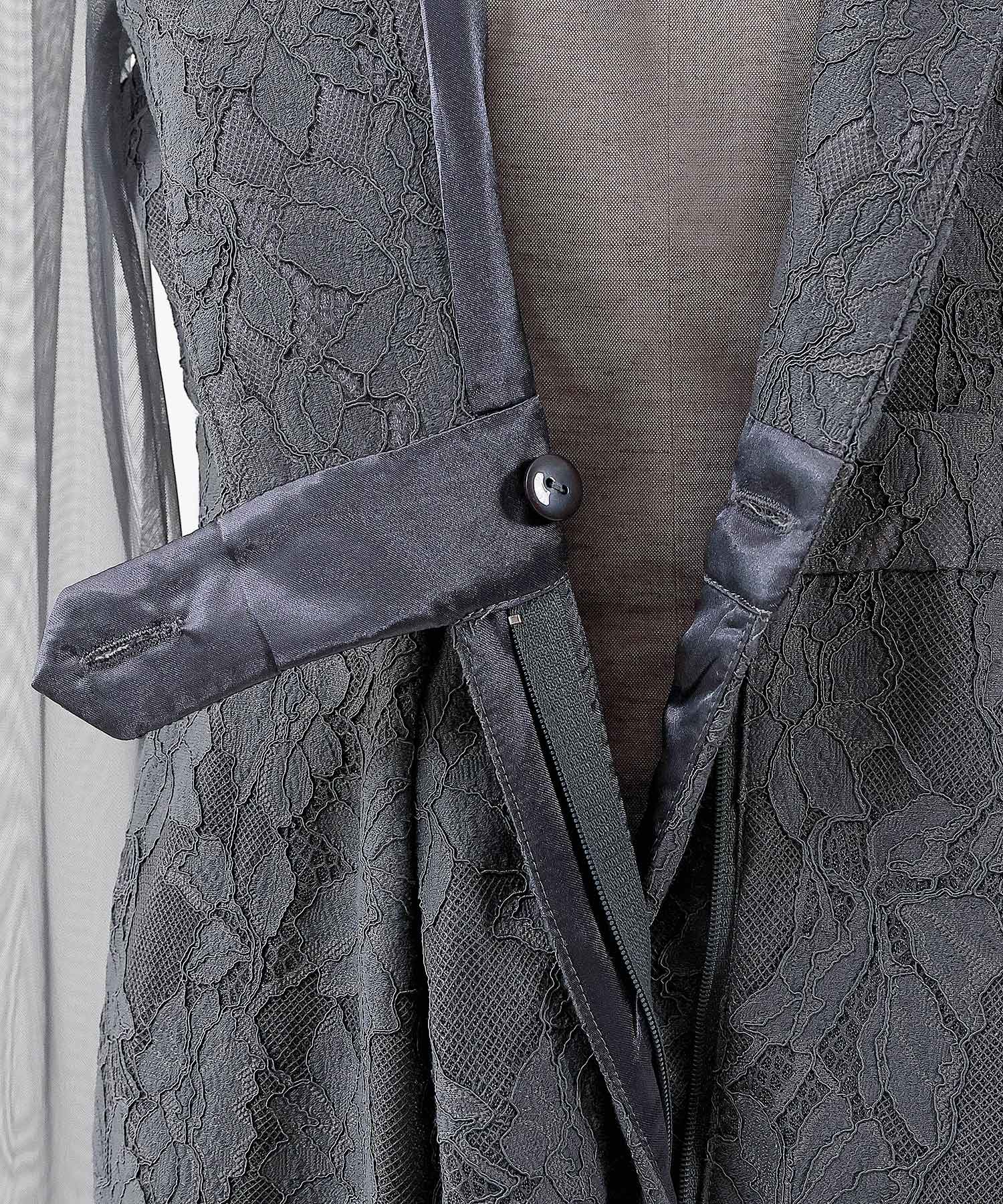 ボンディングレース オールインワン パンツドレス シアートップス 2点セット