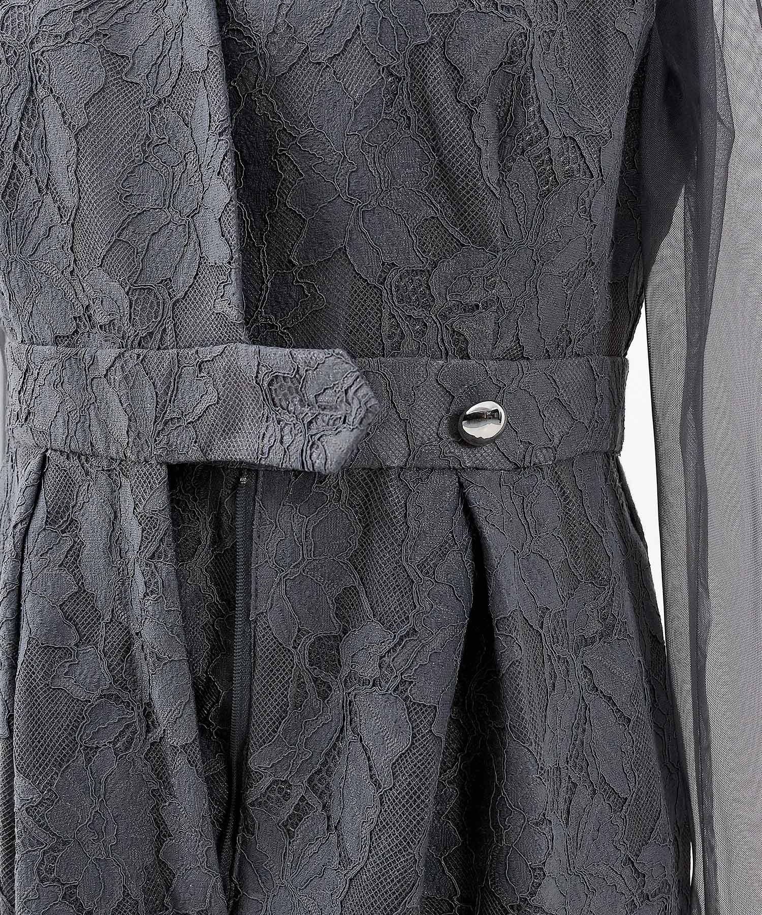 ボンディングレース オールインワン パンツドレス シアートップス 2点セット