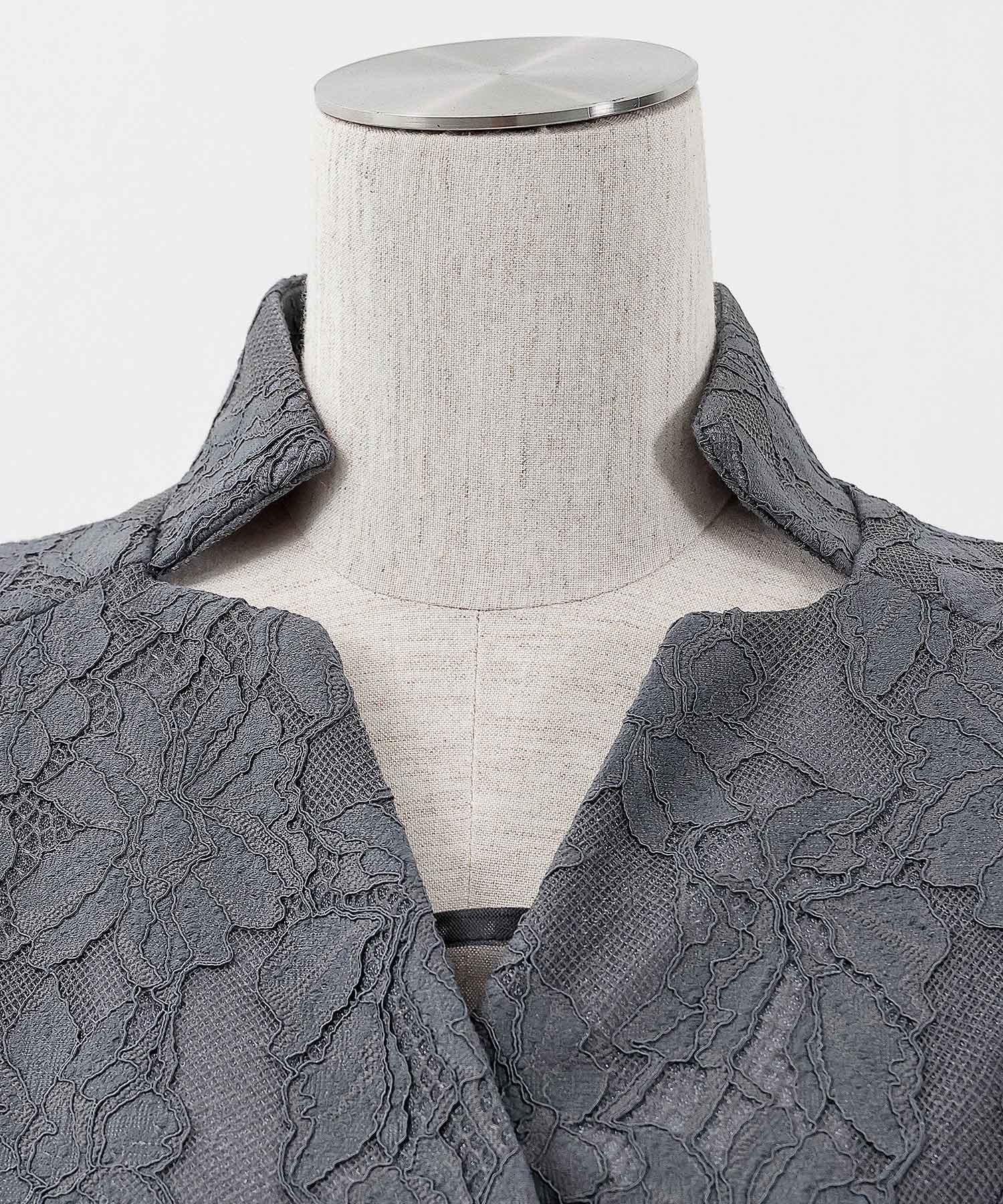 ボンディングレース オールインワン パンツドレス シアートップス 2点セット