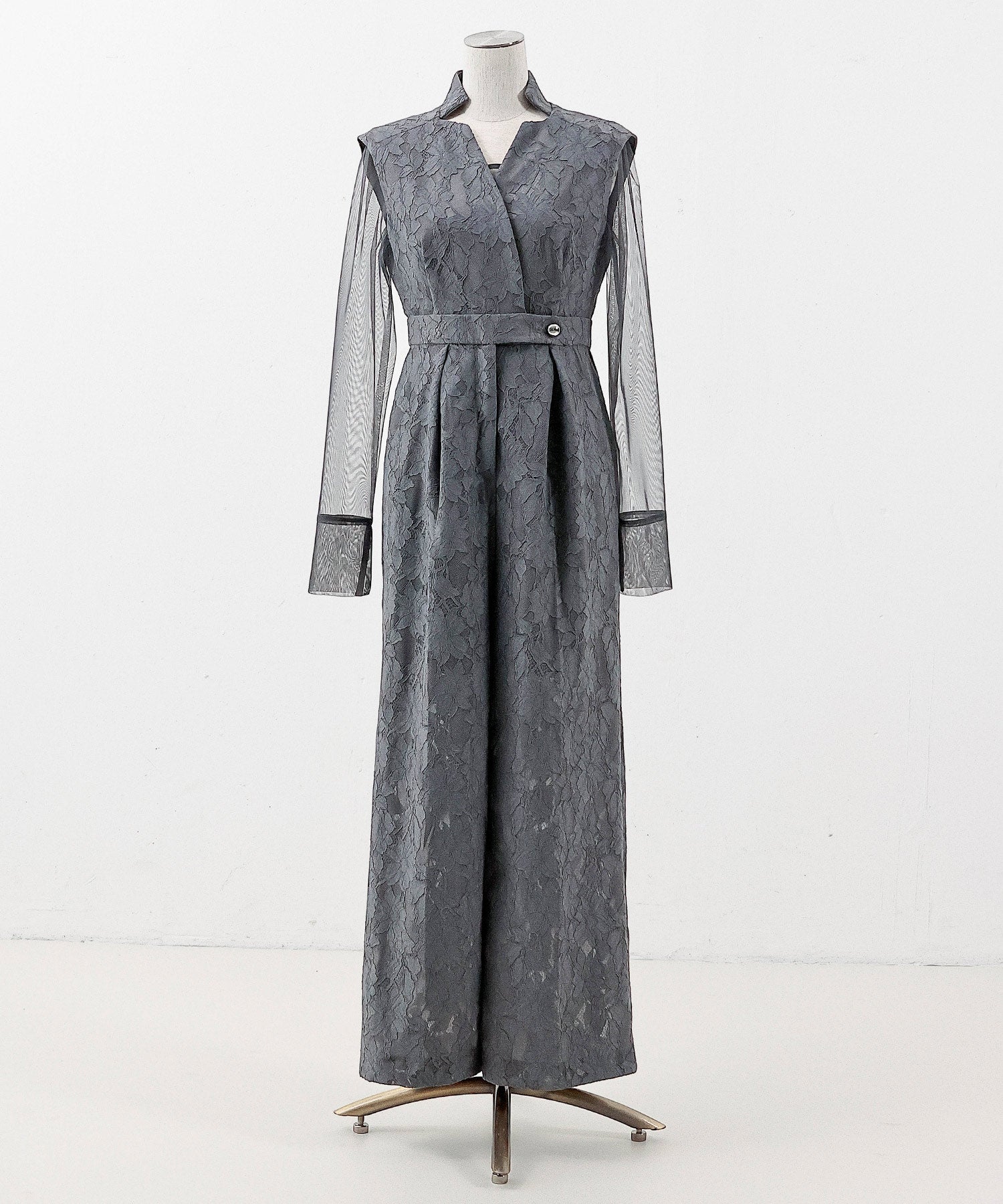 ボンディングレース オールインワン パンツドレス シアートップス 2点セット