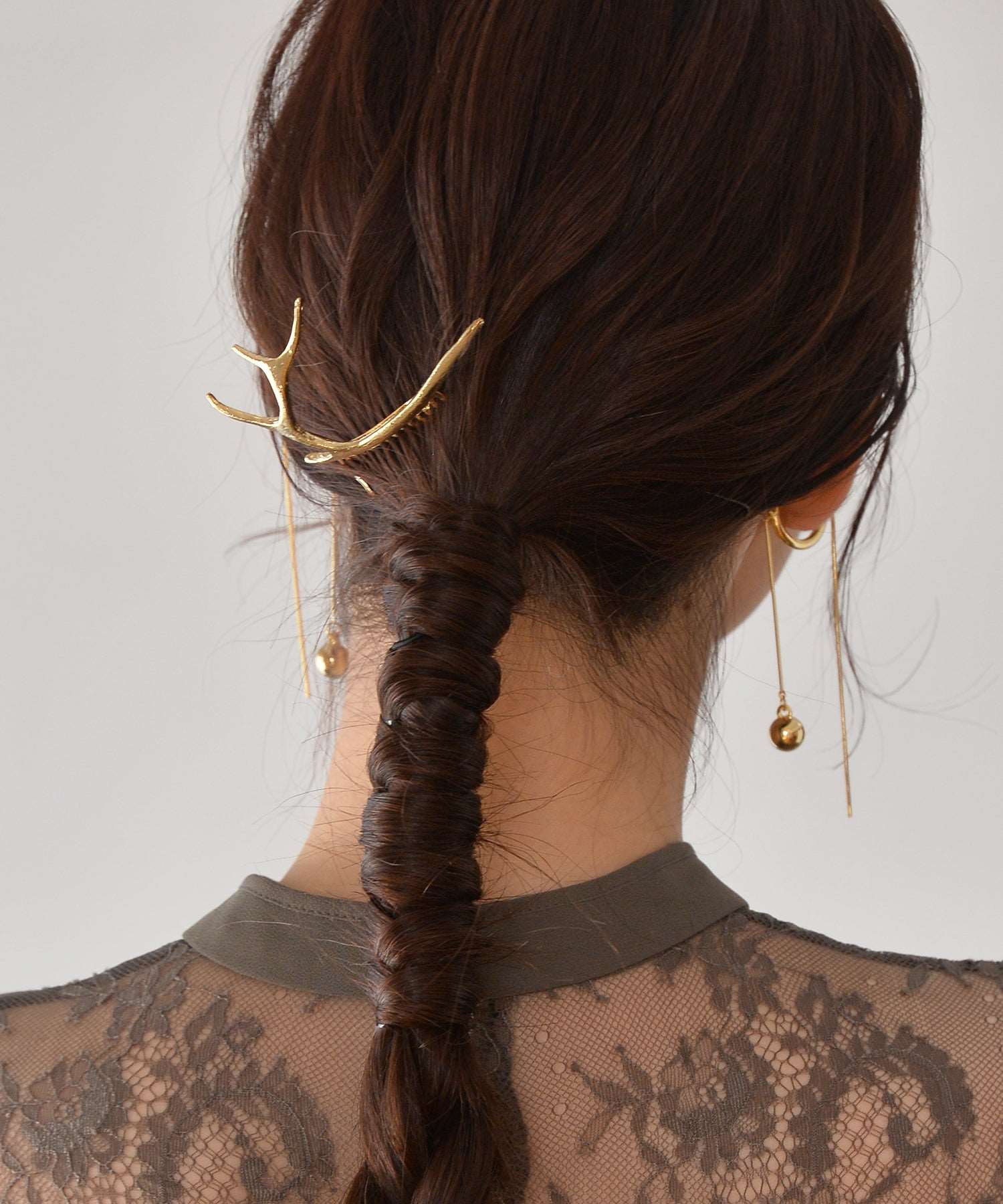 ゴールド シルバー メタル ヘアコーム