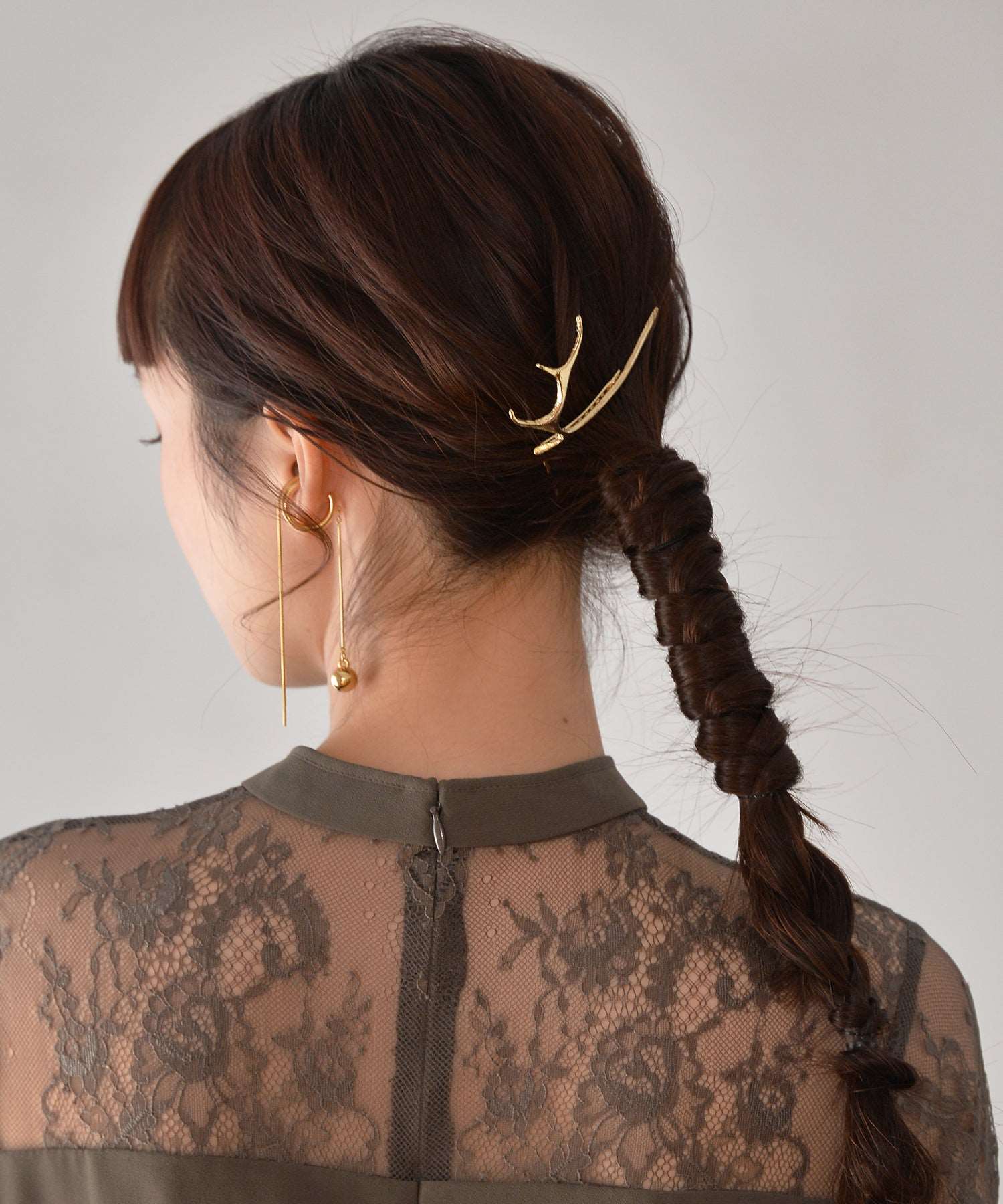 ゴールド シルバー メタル ヘアコーム
