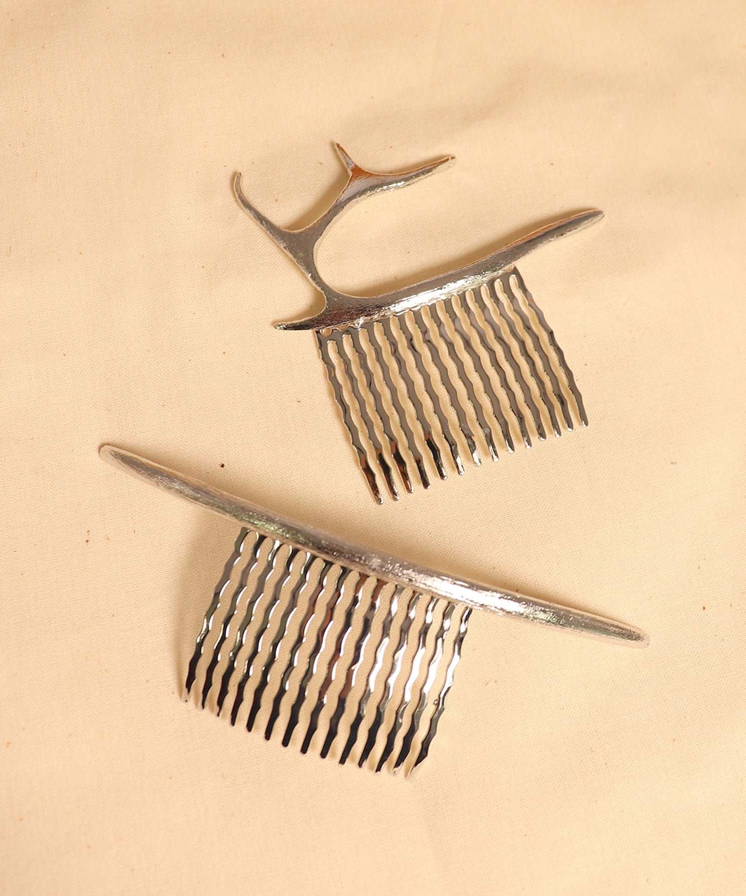 ゴールド シルバー メタル ヘアコーム