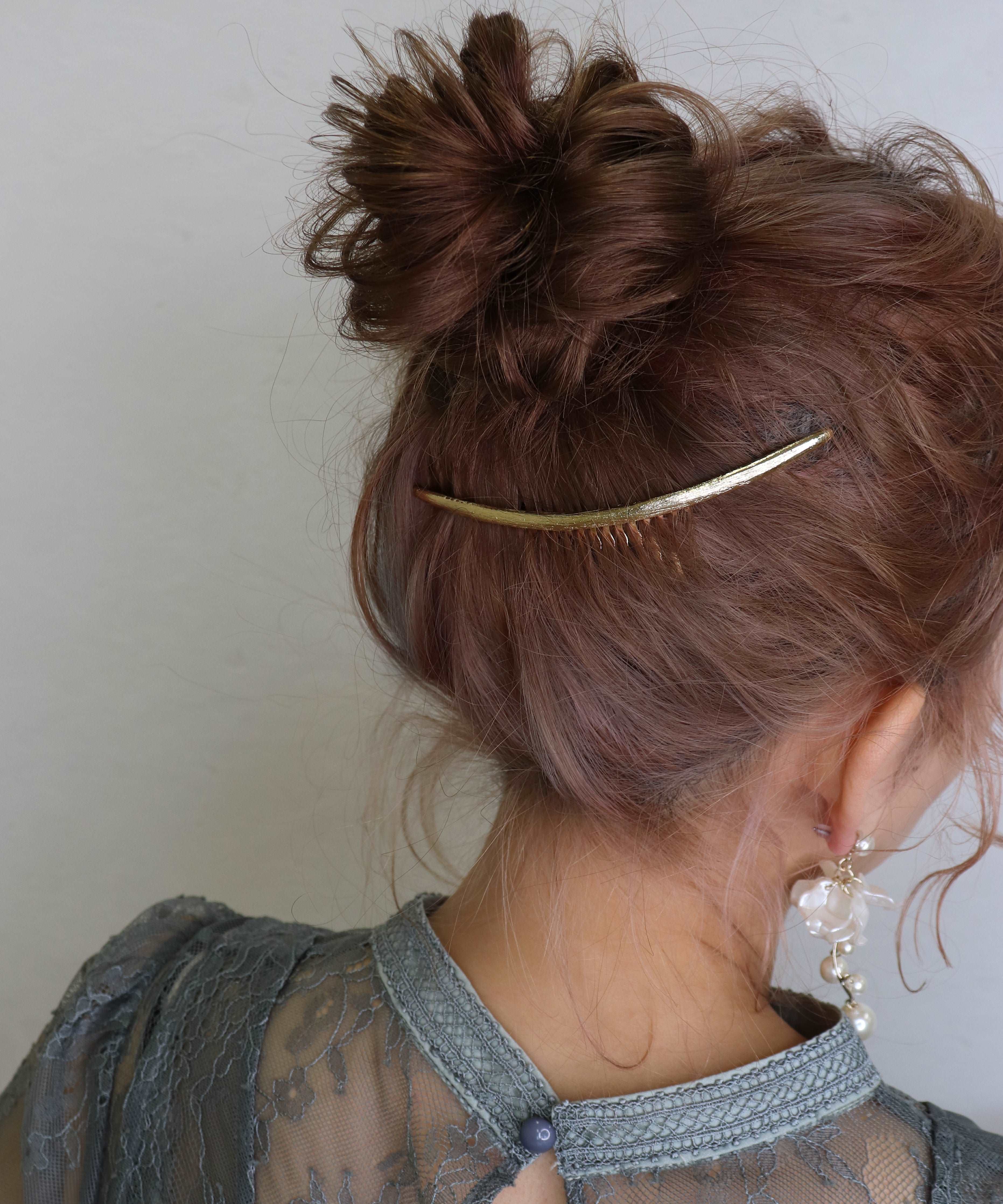 ゴールド シルバー メタル ヘアコーム