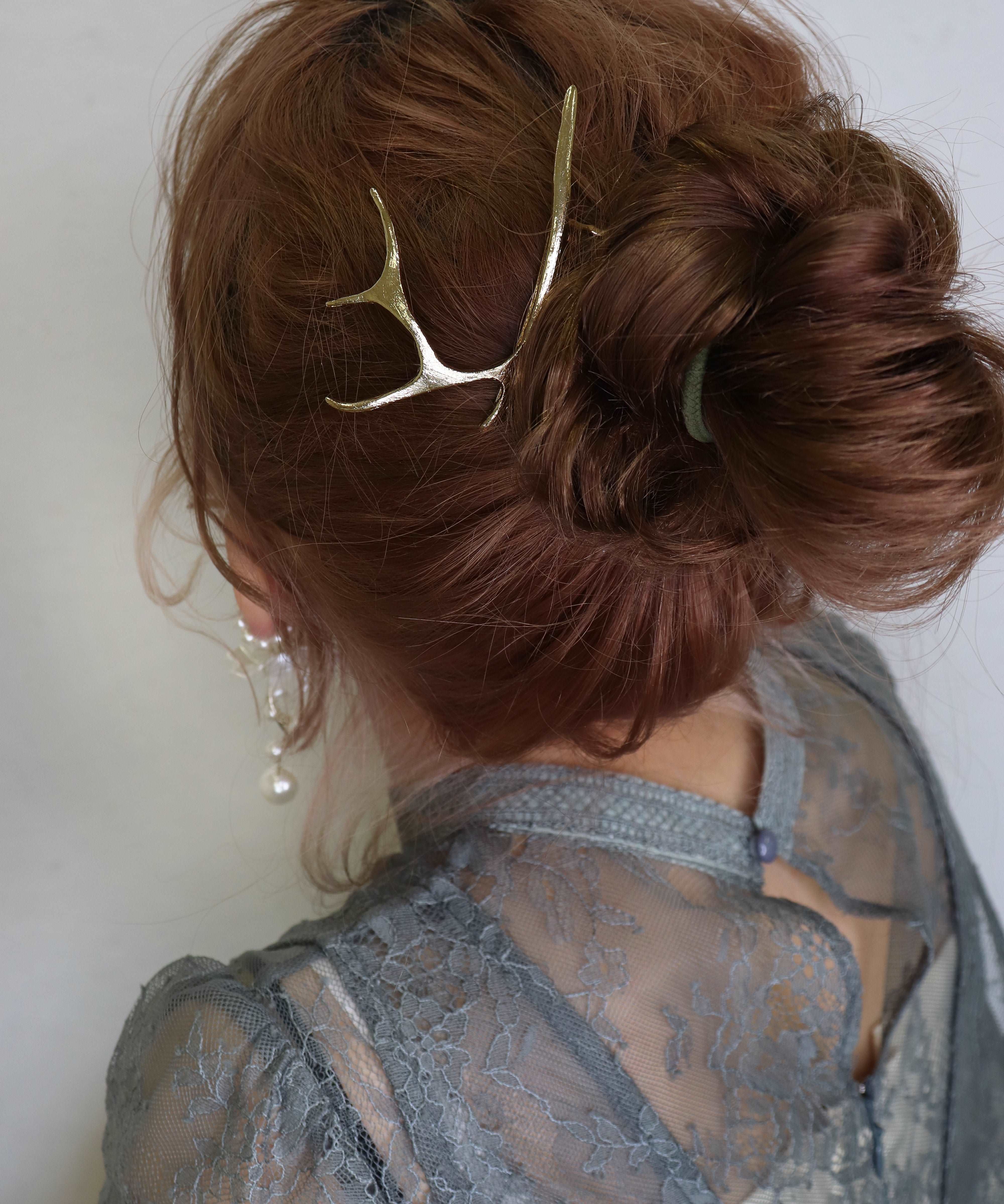 ゴールド シルバー メタル ヘアコーム