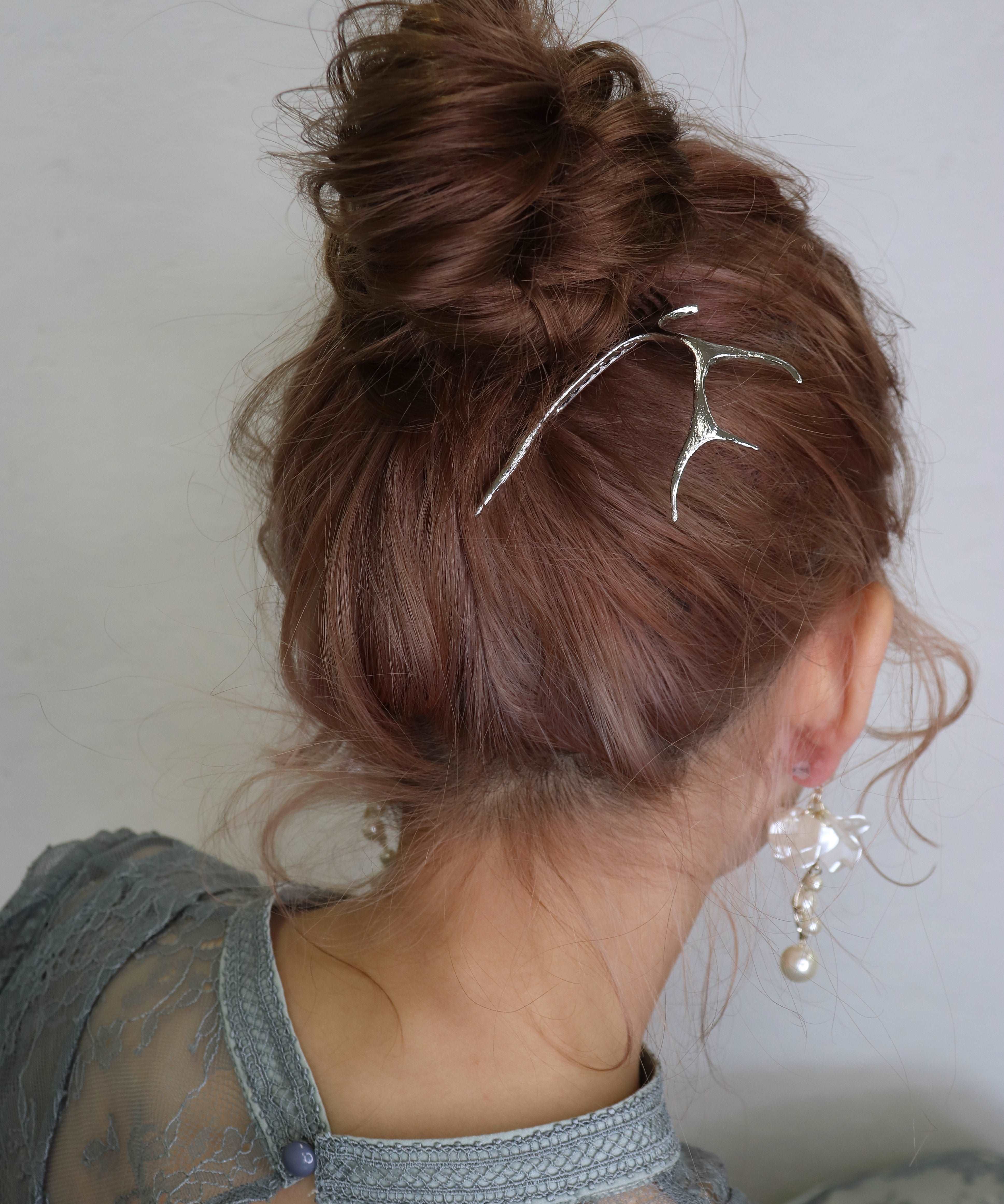 ゴールド シルバー メタル ヘアコーム