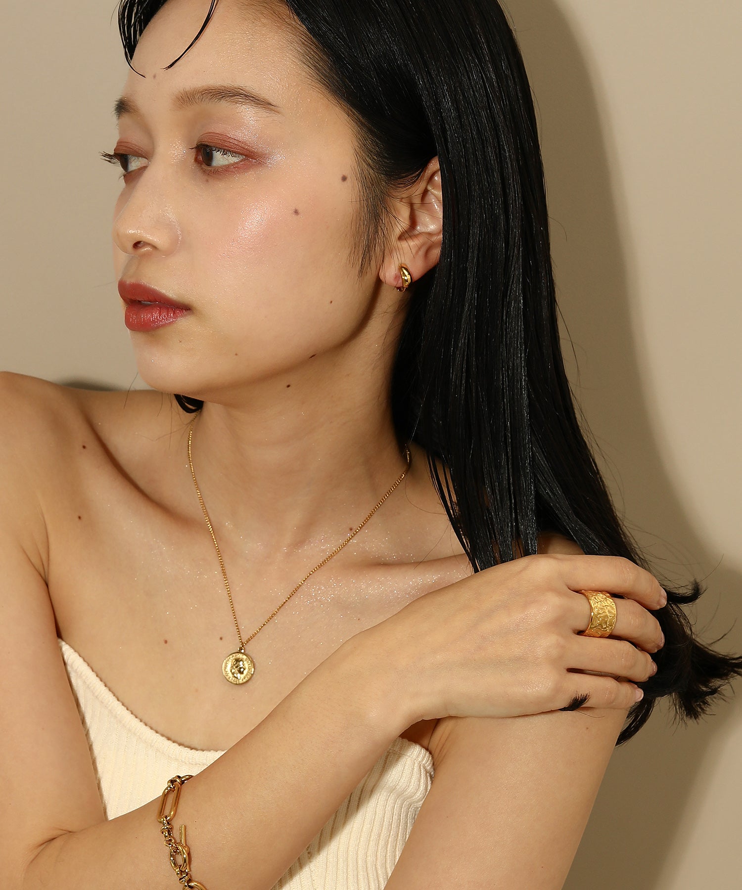 ヴィンテージ風 ボリューム サージカルステンレス リング 太め