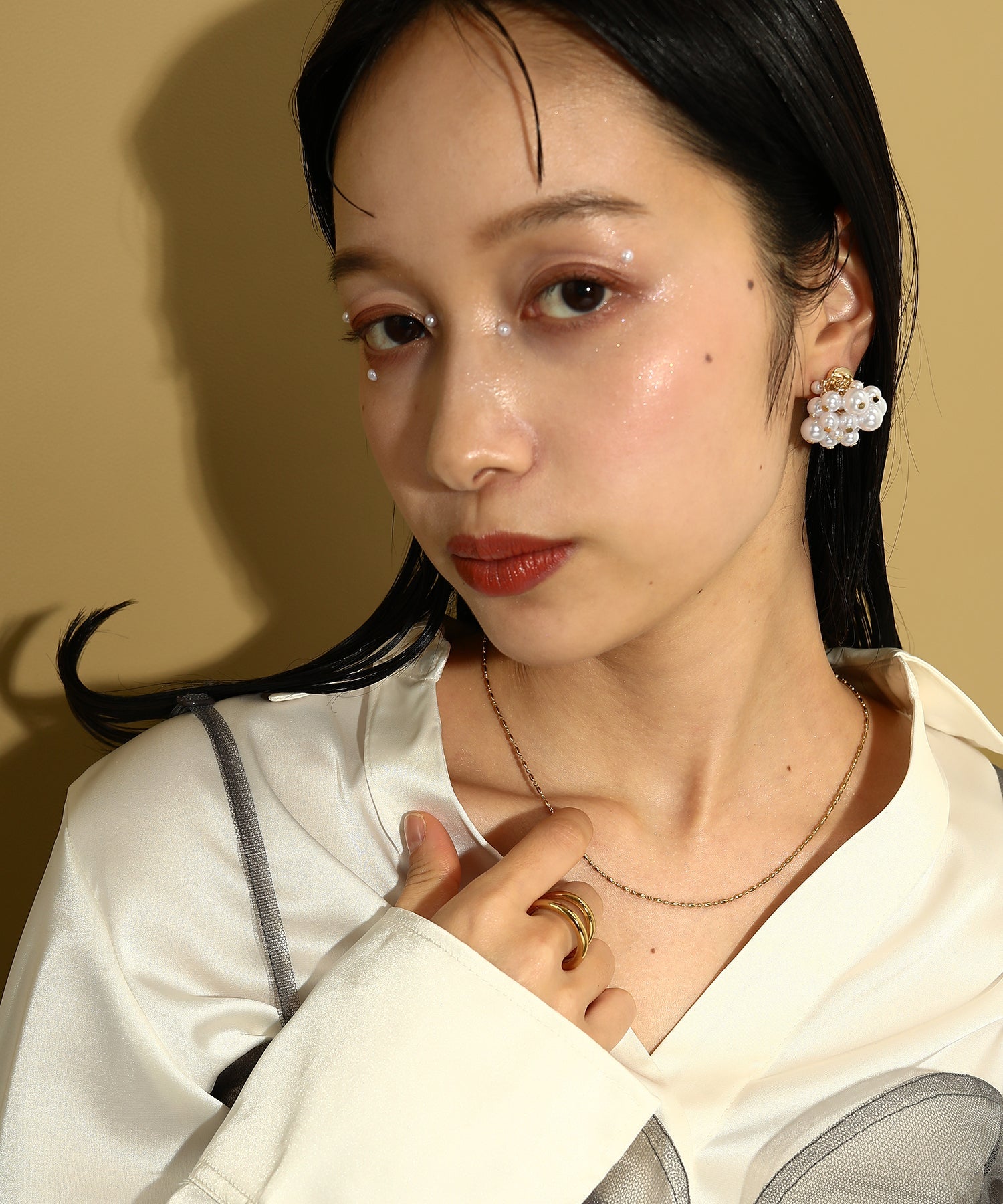 個性的 チェーン シンプル サージカル ネックレス