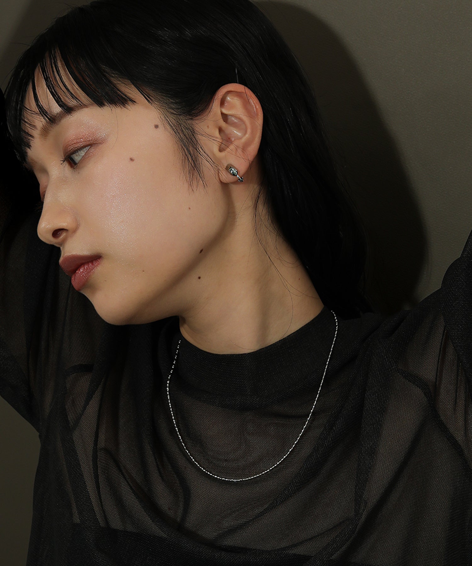 個性的 チェーン シンプル サージカル ネックレス
