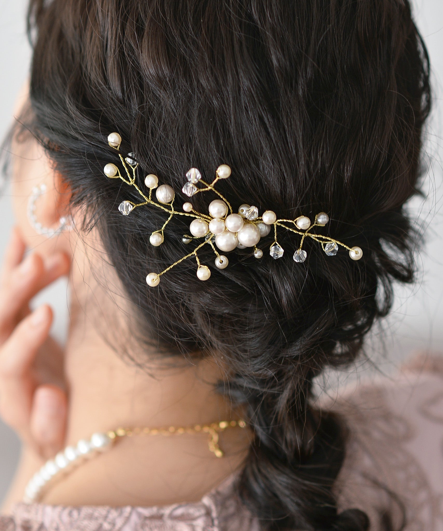 リーフモチーフ パール ヘアコーム