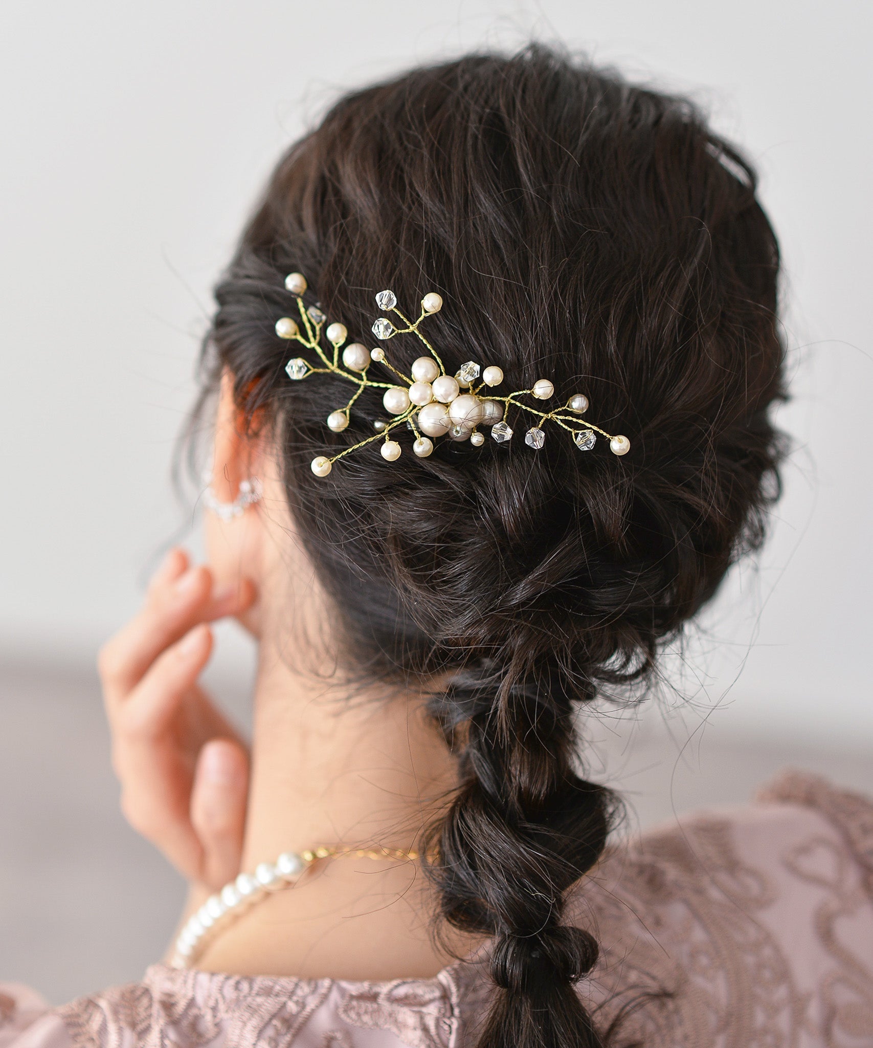 リーフモチーフ パール ヘアコーム